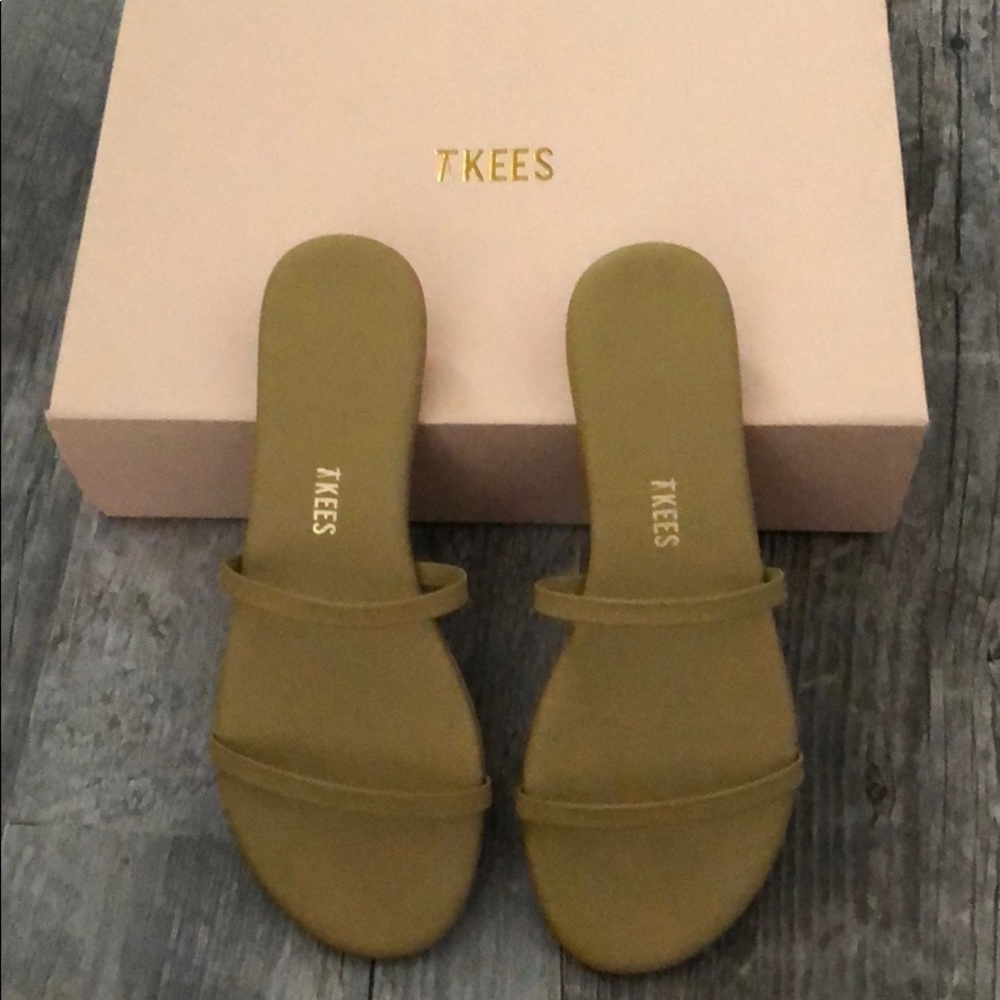 Tkees Leather Sandals in Mustard